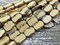 14x19mm Beige Picasso Table Cut Oval Beads